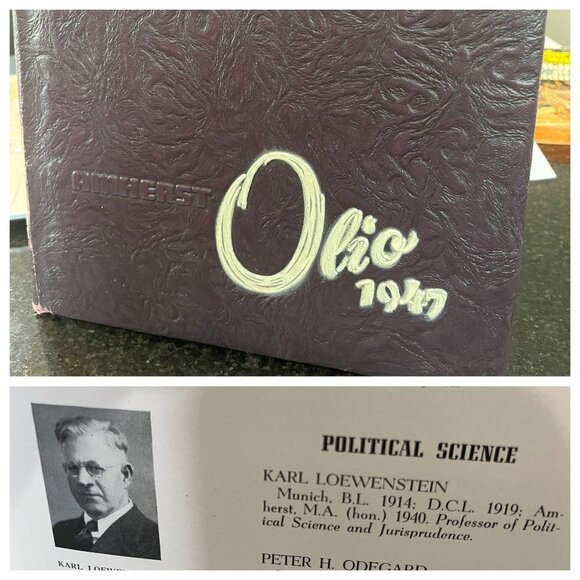 Vtg Signed By Author Political Reconstruction Hardcover 1946 by Karl Loewenstein - Picture 3 of 10